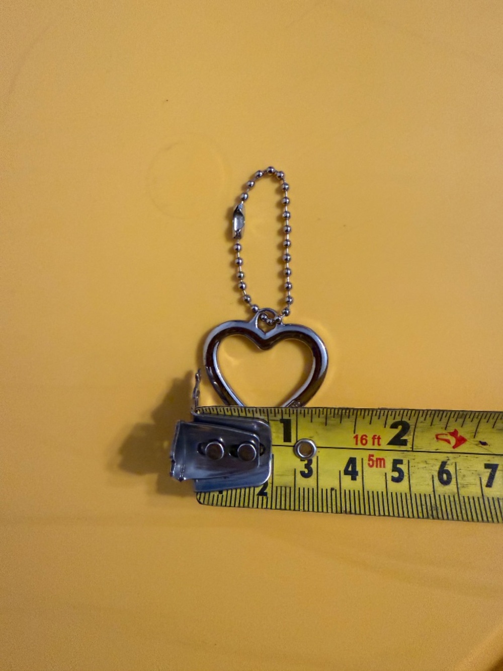 Coach Logo Heart Keychain Silver Tone Bag Charm Hangtag Key Fob - Picture 5 of 5
